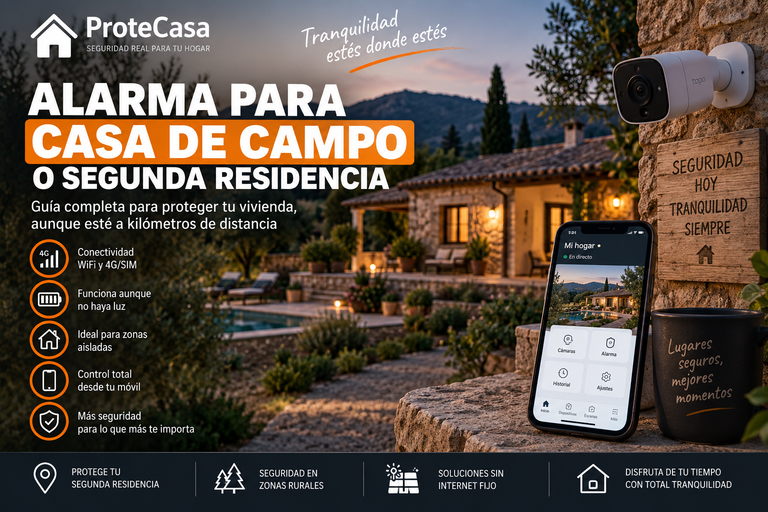 Alarma para casa de campo o segunda residencia