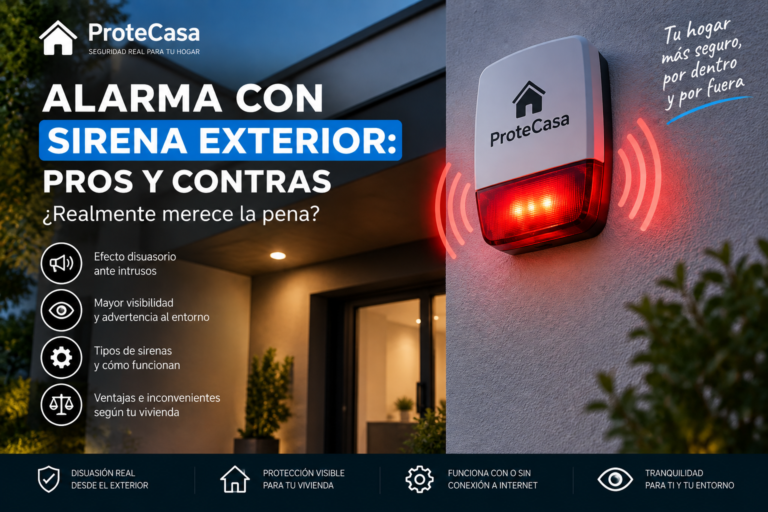 Alarma con sirena exterior: pros y contras