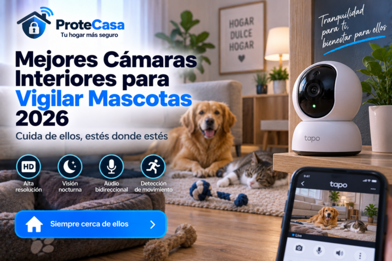 Mejores cámaras interiores para vigilar mascotas 2026