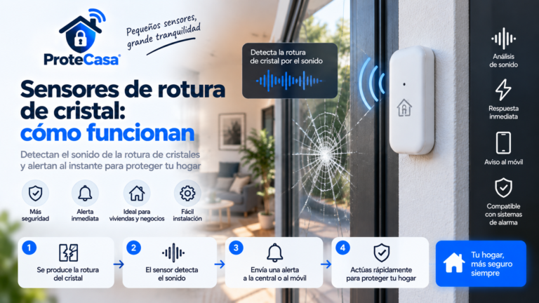 Sensores de rotura de cristal: cómo funcionan