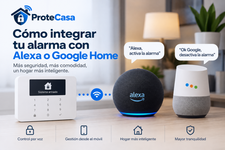 Cómo integrar una alarma con Alexa o Google Home