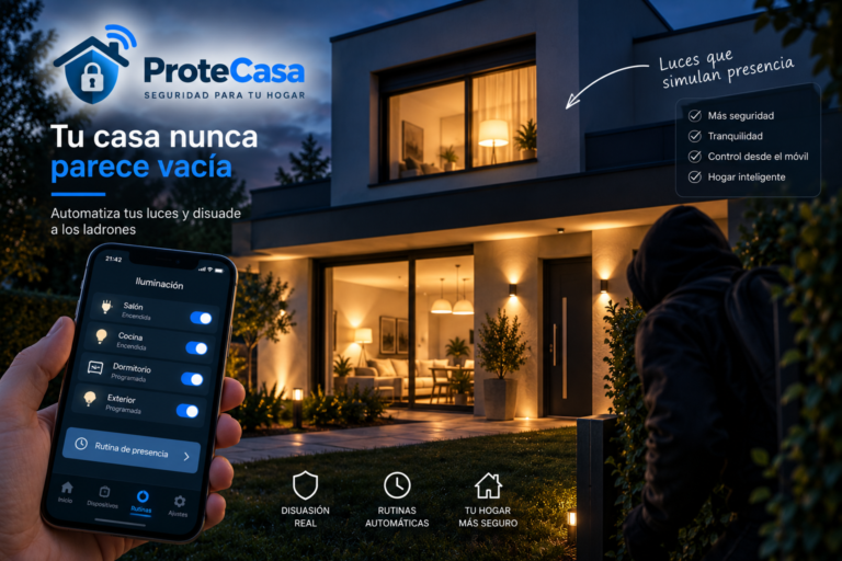 Automatizar luces para disuadir a los ladrones