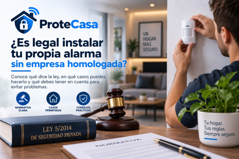 ¿Es legal instalar tu propia alarma sin empresa homologada?